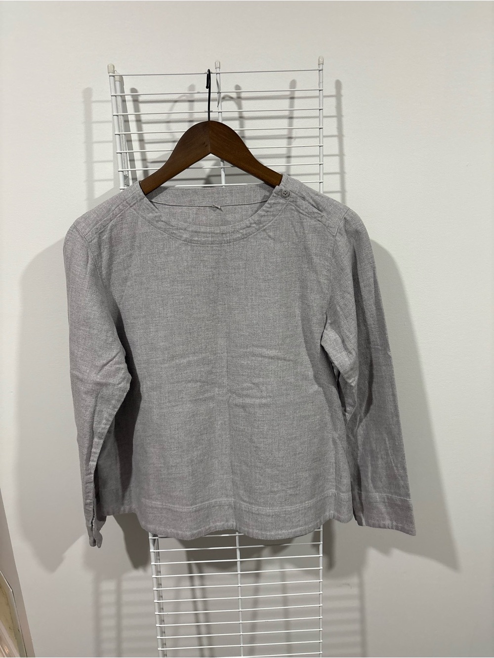 Muji Light Gray Crewneck Women's Sweater